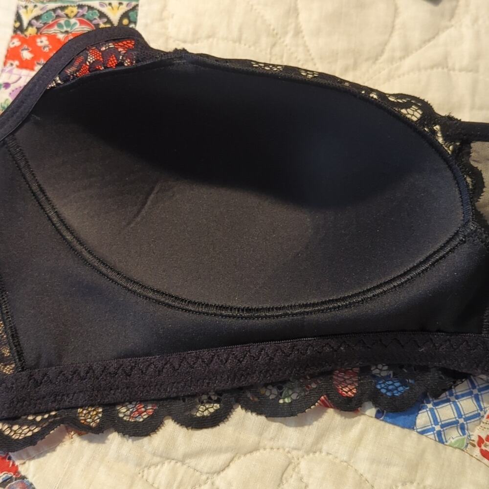 Bali Black Lace Convertible Back No Wire Padded Bra Women's Sz XL - Picture 6 of 9